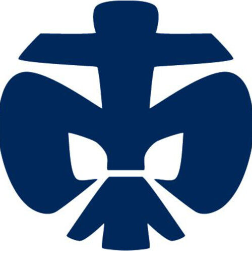 blaue Lilie auf weißem Hintergrund